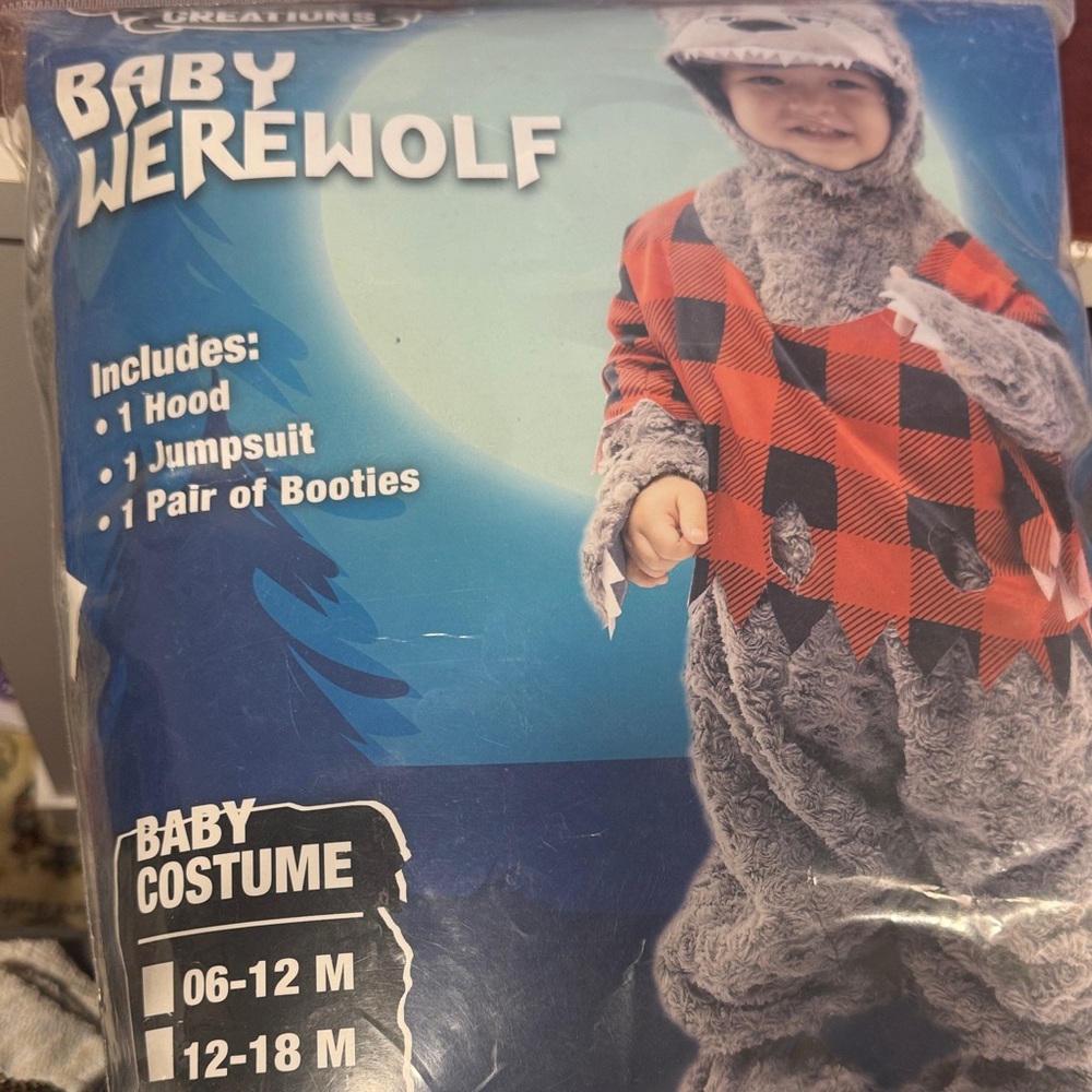 Cozy Werewolf Costume for Kids - Gray and Red